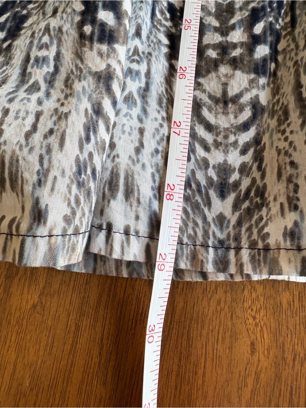 Liz Claiborne Cotton Midi Skirt Blue Print Lined Boho Coastal Cottagecore - Picture 10 of 10
